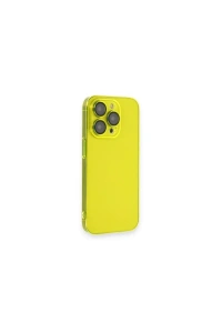 Apple iPhone 14 Pro Kılıf Armada Lensli Kapak - Sarı