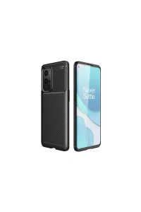 One Plus 9 Pro Kılıf Auto Focus Karbon Kapak - Siyah