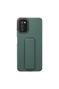 Samsung Galaxy A03S Kılıf Mega Standlı Silikon - Yeşil