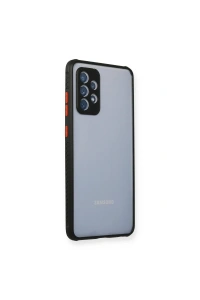Samsung Galaxy A72 Kılıf Miami Şeffaf Silikon - Siyah