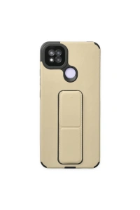 Xiaomi Redmi 9C Kılıf Mega Standlı Silikon - Gold
