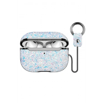 Mey İthalat®  Airpods 2 (2.nesil) Bright Simli Airpods Kapak - Gümüş