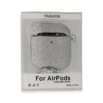 Mey İthalat®  Airpods 2 (2.nesil) Spell Simli Kılıf - Gümüş