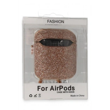 Mey İthalat®  Airpods 2 (2.nesil) Spell Simli Kılıf - Rose Gold