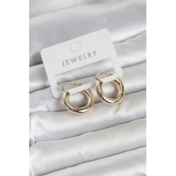Mey İthalat® Gold Renk Pirinç Halka 20 mm Kadın Küpe
