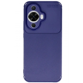 Mey İthalat®  Huawei Nova 12S Kılıf Auto Focus Karbon Kapak - Lacivert