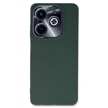 Mey İthalat®  İnfinix Hot 40i Kılıf First Silikon - Koyu Yeşil