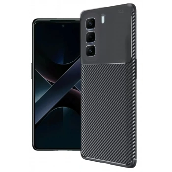 Mey İthalat®  İnfinix Hot 50 Pro Plus 4G Auto Focus Karbon Kapak - Siyah