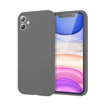 Mey İthalat®  iPhone 11 Kılıf First Silikon - Gri