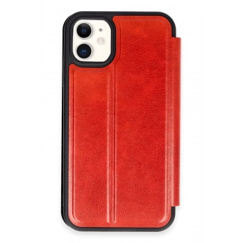 Mey İthalat®  iPhone 11 Kılıf Flip Cover - Kırmızı