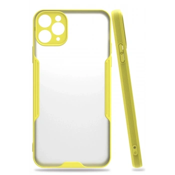 Mey İthalat®  iPhone 11 Pro Kılıf Platin Silikon - Sarı