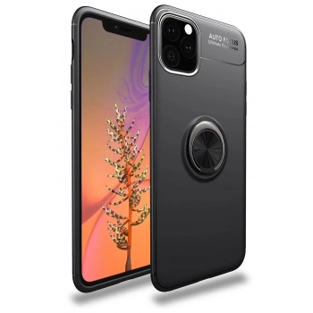 Mey İthalat®  iPhone 11 Pro Kılıf Range Yüzüklü Silikon - Siyah