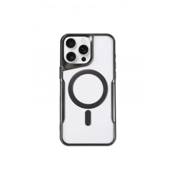 Mey İthalat®  iPhone 11 Pro Max Kılıf Boyi Magsafe Silikon Kapak - Siyah