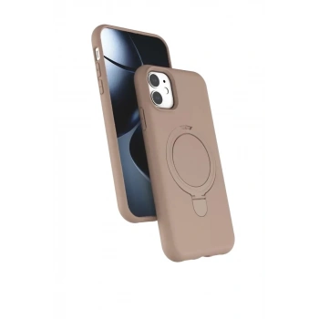 Mey İthalat®   iPhone 11 Regal Magsafe Standlı Kapak - Çöl Titanyum