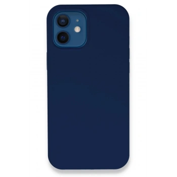 Mey İthalat®  iPhone 12 Kılıf Lansman Legant Silikon - Lacivert