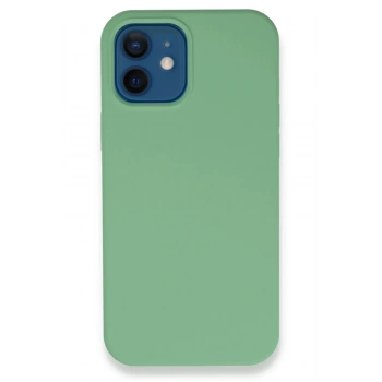 Mey İthalat®  iPhone 12 Kılıf Lansman Legant Silikon - Yeşil