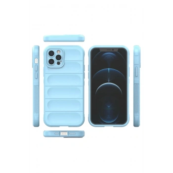 Mey İthalat®  iPhone 12 Pro Kılıf Optimum Silikon - Sky Blue