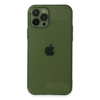 Mey İthalat®  iPhone 12 Pro Max Kılıf Fly Lens Silikon - Yeşil