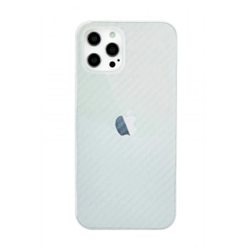 Mey İthalat®  iPhone 12 Pro Max Kılıf Karbon PP Silikon - Şeffaf