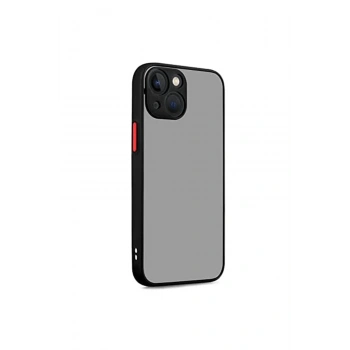 Mey İthalat®  iPhone 13 Kılıf Montreal Silikon Kapak - Siyah