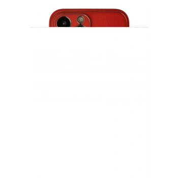 Mey İthalat®  iPhone 13 Pro Kılıf Coco Deri Silikon Kapak - Kırmızı