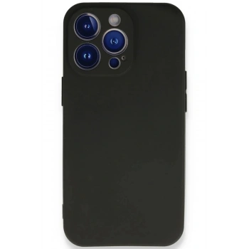 Mey İthalat®  iPhone 13 Pro Max Kılıf First Silikon - Siyah