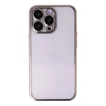 Mey İthalat®  iPhone 13 Pro Max Kılıf  Lensli Silikon - Gold