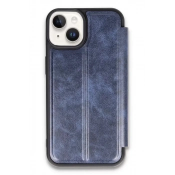Mey İthalat®   iPhone 14 Kılıf Flip Cover - Lacivert