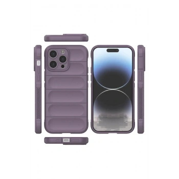 Mey İthalat®  iPhone 14 Pro Kılıf Optimum Silikon - Mor