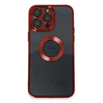 Mey İthalat®  iPhone 14 Pro Kılıf Slot Silikon - Kırmızı