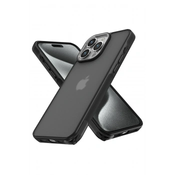 Mey İthalat®  iPhone 14 Pro Max Kılıf Elegant Kapak - Siyah
