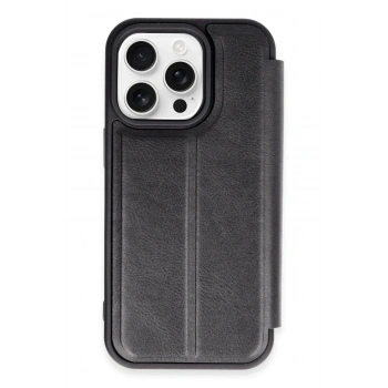 Mey İthalat®  iPhone 14 Pro Max Kılıf Flip Cover - Siyah