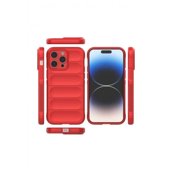 Mey İthalat®  iPhone 14 Pro Max Kılıf Optimum Silikon - Kırmızı