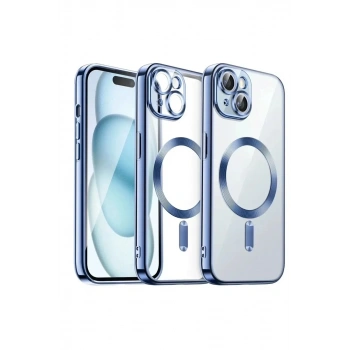 Mey İthalat®  iPhone 15 Kılıf Kross Magneticsafe Kapak - Sierra Blue