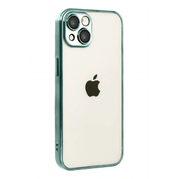 Mey İthalat®   iPhone 15  Lensli Silikon - Yeşil
