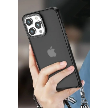 Mey İthalat®  iPhone 15 Pro Kılıf Elegant Kapak - Açık Mavi