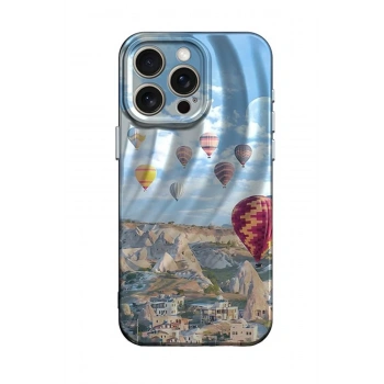 Mey İthalat®  iPhone 15 Pro Max Kılıf Crew Desenli Kapak - Kapadokya