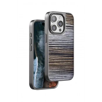 Mey İthalat®  iPhone 15 Pro Max Wave Kapak - Sarı
