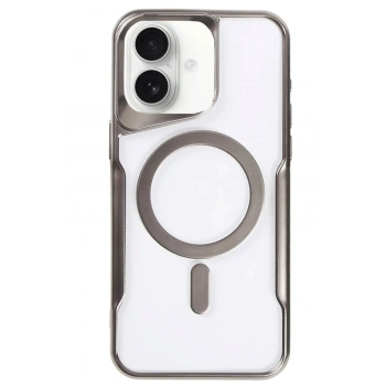 Mey İthalat®  iPhone 16 Kılıf Boyi Magsafe Silikon Kapak - Titan Gri