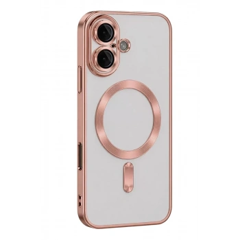 Mey İthalat®   iPhone 16 Kılıf Kross Magneticsafe Kapak - Rose