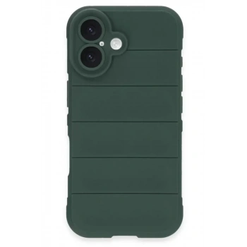 Mey İthalat®   iPhone 16 Kılıf Optimum Silikon - Koyu Yeşil