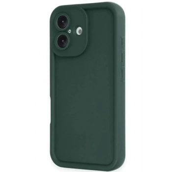 Mey İthalat®  iPhone 16 Kılıf Viera Silikon - Koyu Yeşil