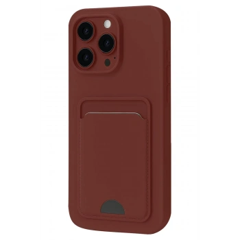 Mey İthalat®  iPhone 16 Plus Kılıf Kelvin Kartvizitli Silikon - Bordo