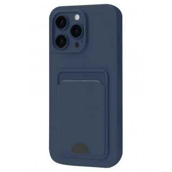 Mey İthalat®  iPhone 16 Plus Kılıf Kelvin Kartvizitli Silikon - Lacivert