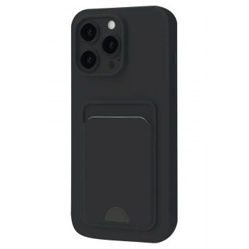 Mey İthalat®  iPhone 16 Plus Kılıf Kelvin Kartvizitli Silikon - Siyah