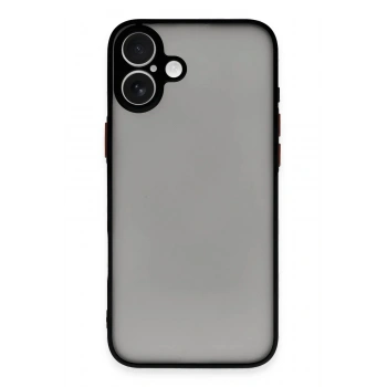 Mey İthalat®  iPhone 16 Plus Kılıf Montreal Silikon Kapak - Siyah