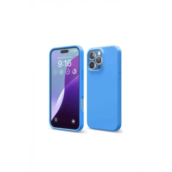 Mey İthalat®   iPhone 16 Pro Kılıf First Silikon - Mavi