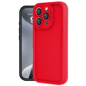 Mey İthalat®  iPhone 16 Pro Kılıf Viera Silikon - Kırmızı