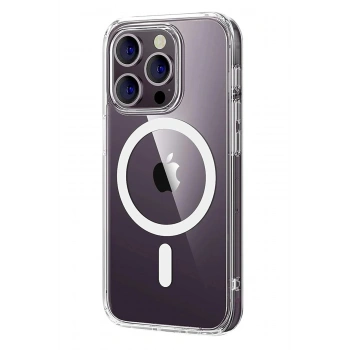 Mey İthalat®   iPhone 16 Pro Max Combo Sert Şeffaf Magsafe Kapak - Şeffaf