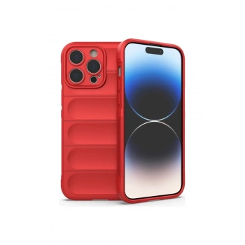 Mey İthalat®  iPhone 16 Pro Max Kılıf Optimum Silikon - Kırmızı
